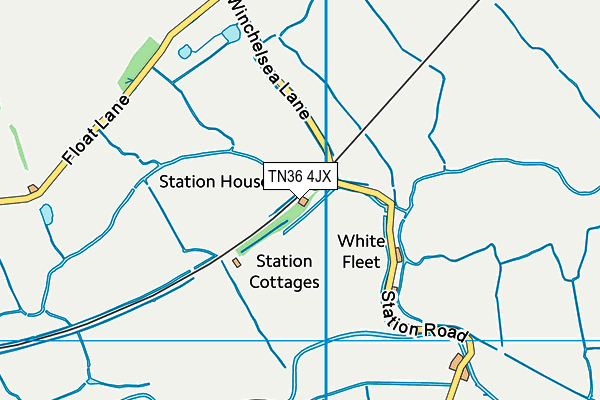 TN36 4JX map - OS VectorMap District (Ordnance Survey)