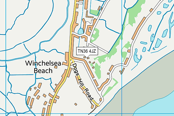 TN36 4JZ map - OS VectorMap District (Ordnance Survey)