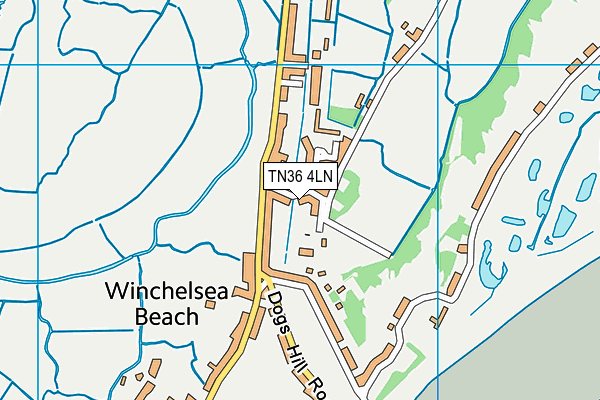 TN36 4LN map - OS VectorMap District (Ordnance Survey)