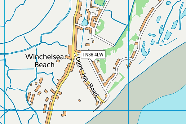 TN36 4LW map - OS VectorMap District (Ordnance Survey)