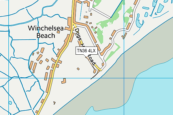 TN36 4LX map - OS VectorMap District (Ordnance Survey)