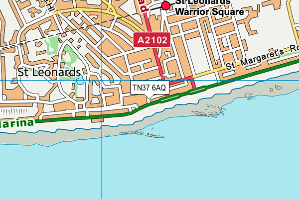 TN37 6AQ map - OS VectorMap District (Ordnance Survey)
