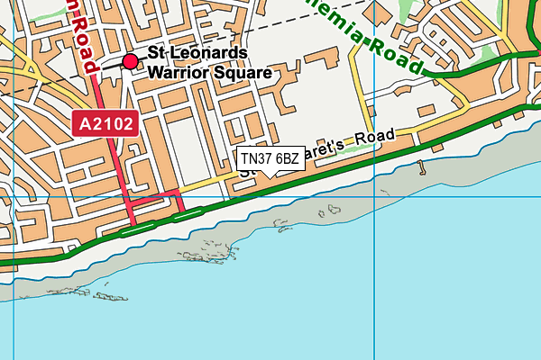 TN37 6BZ map - OS VectorMap District (Ordnance Survey)
