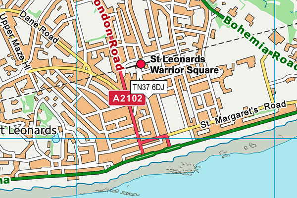 TN37 6DJ map - OS VectorMap District (Ordnance Survey)