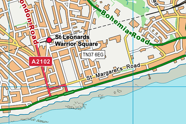 TN37 6EG map - OS VectorMap District (Ordnance Survey)