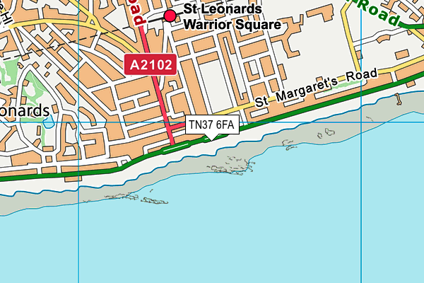 TN37 6FA map - OS VectorMap District (Ordnance Survey)