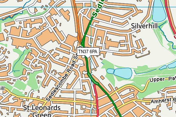 TN37 6PA map - OS VectorMap District (Ordnance Survey)