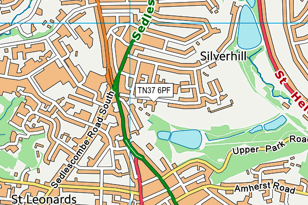 TN37 6PF map - OS VectorMap District (Ordnance Survey)