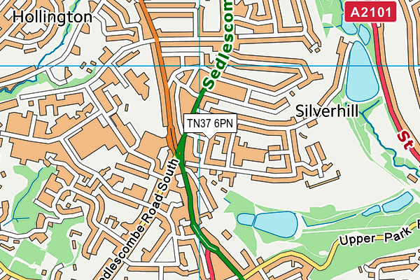 TN37 6PN map - OS VectorMap District (Ordnance Survey)