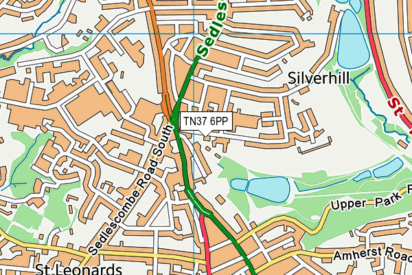 TN37 6PP map - OS VectorMap District (Ordnance Survey)