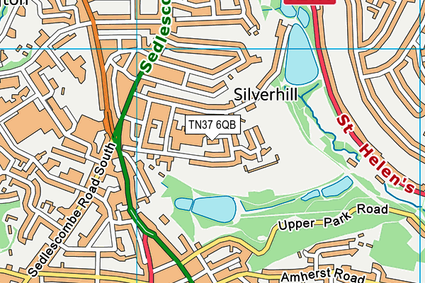 TN37 6QB map - OS VectorMap District (Ordnance Survey)