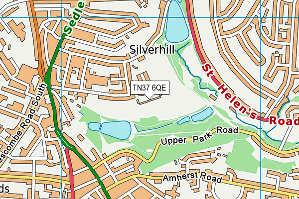 TN37 6QE map - OS VectorMap District (Ordnance Survey)