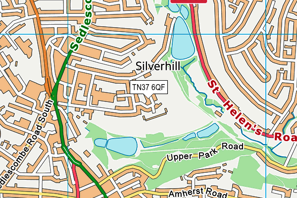 TN37 6QF map - OS VectorMap District (Ordnance Survey)