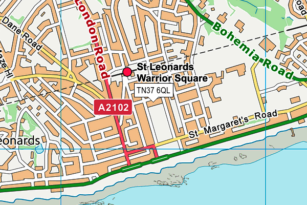 TN37 6QL map - OS VectorMap District (Ordnance Survey)