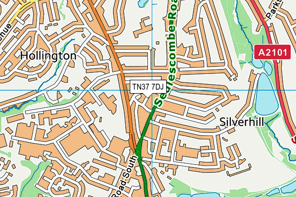 TN37 7DJ map - OS VectorMap District (Ordnance Survey)