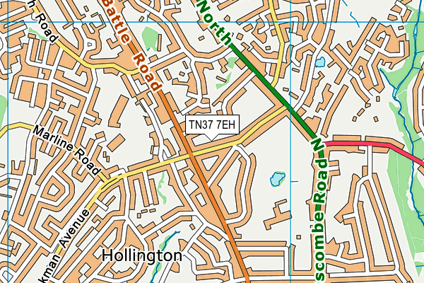 TN37 7EH map - OS VectorMap District (Ordnance Survey)