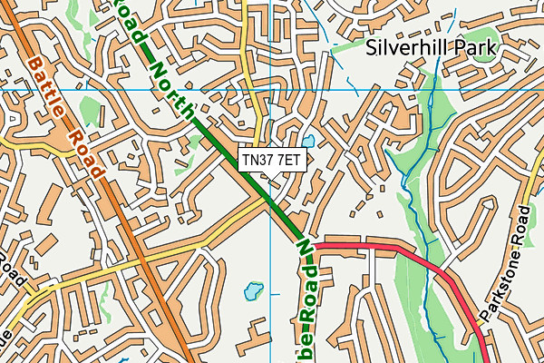 TN37 7ET map - OS VectorMap District (Ordnance Survey)