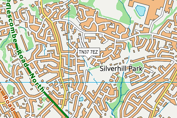 TN37 7EZ map - OS VectorMap District (Ordnance Survey)