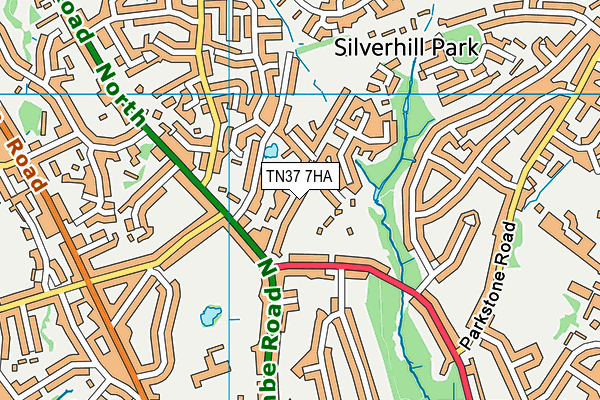 TN37 7HA map - OS VectorMap District (Ordnance Survey)