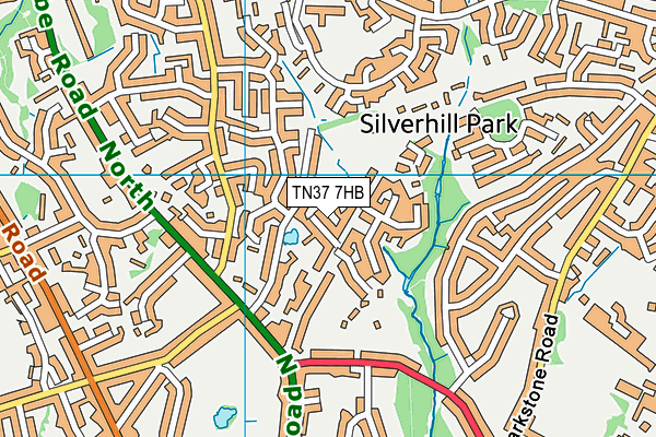 TN37 7HB map - OS VectorMap District (Ordnance Survey)