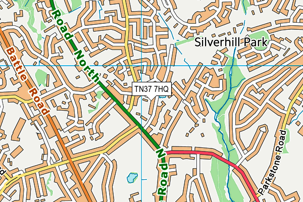 TN37 7HQ map - OS VectorMap District (Ordnance Survey)