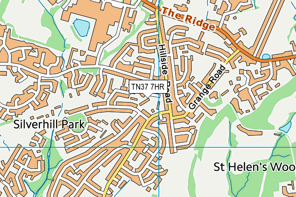 TN37 7HR map - OS VectorMap District (Ordnance Survey)