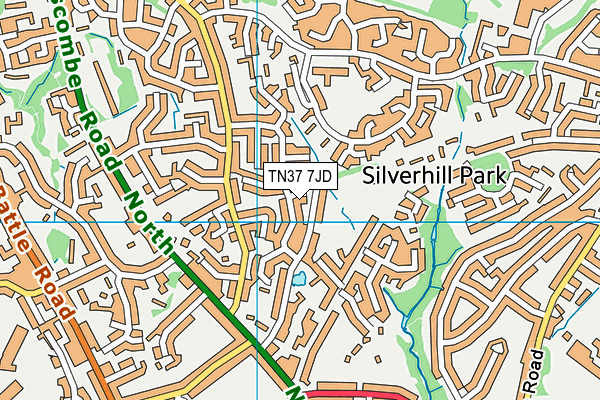 TN37 7JD map - OS VectorMap District (Ordnance Survey)