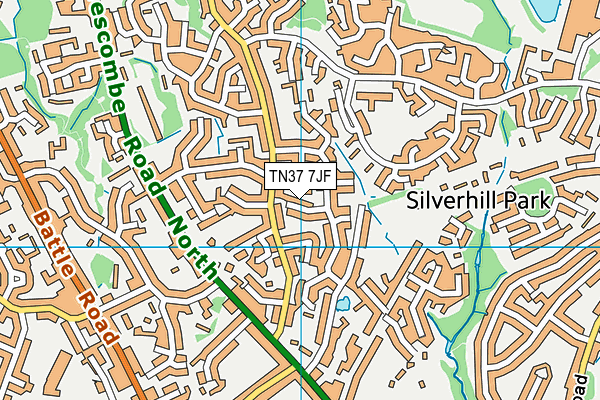TN37 7JF map - OS VectorMap District (Ordnance Survey)