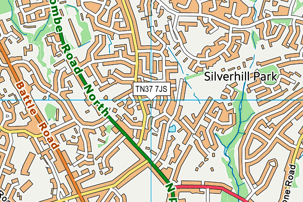 TN37 7JS map - OS VectorMap District (Ordnance Survey)