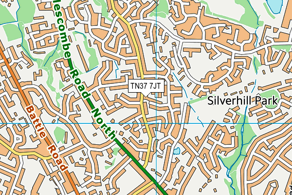 TN37 7JT map - OS VectorMap District (Ordnance Survey)