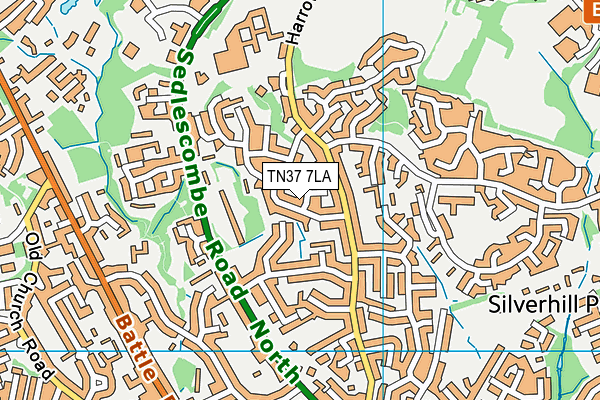 TN37 7LA map - OS VectorMap District (Ordnance Survey)