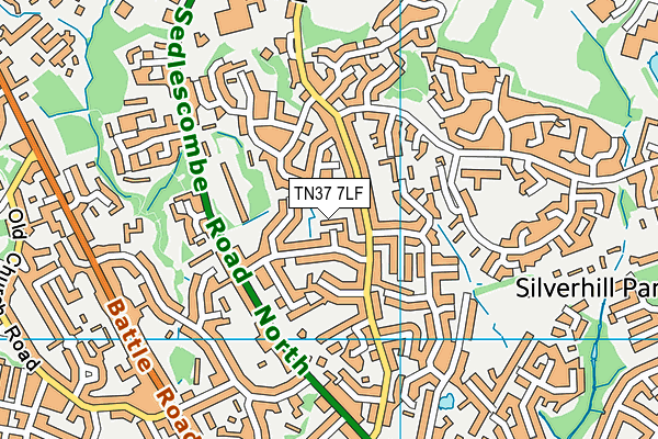TN37 7LF map - OS VectorMap District (Ordnance Survey)