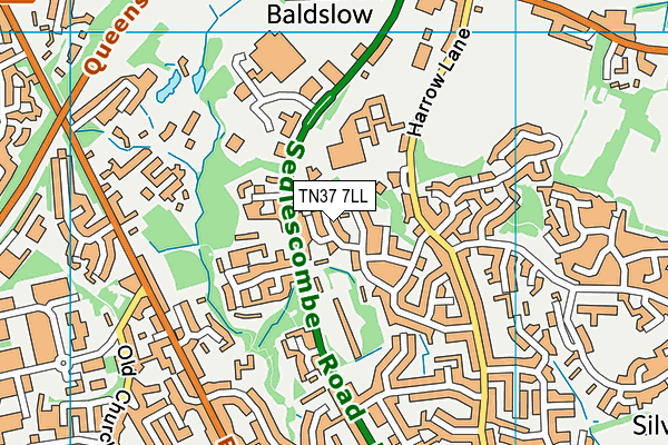 TN37 7LL map - OS VectorMap District (Ordnance Survey)