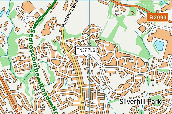 TN37 7LS map - OS VectorMap District (Ordnance Survey)