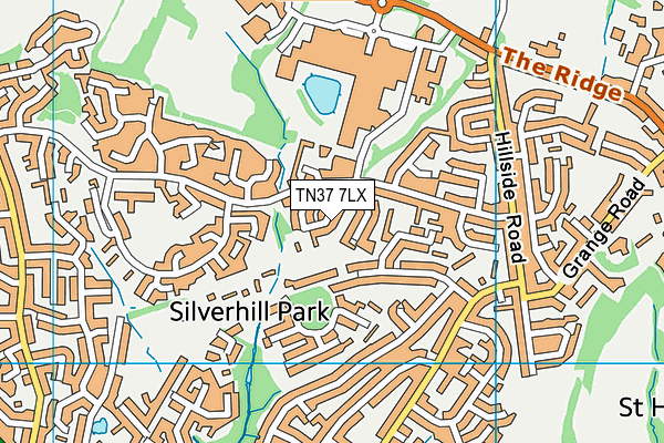 TN37 7LX map - OS VectorMap District (Ordnance Survey)