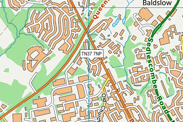 TN37 7NP map - OS VectorMap District (Ordnance Survey)