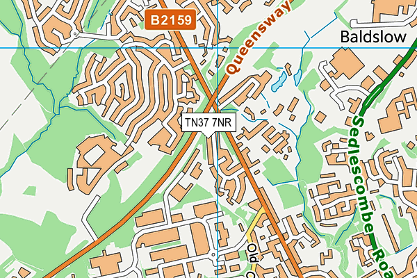 TN37 7NR map - OS VectorMap District (Ordnance Survey)
