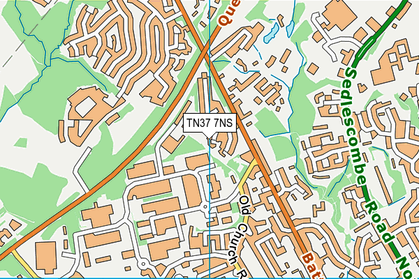 TN37 7NS map - OS VectorMap District (Ordnance Survey)