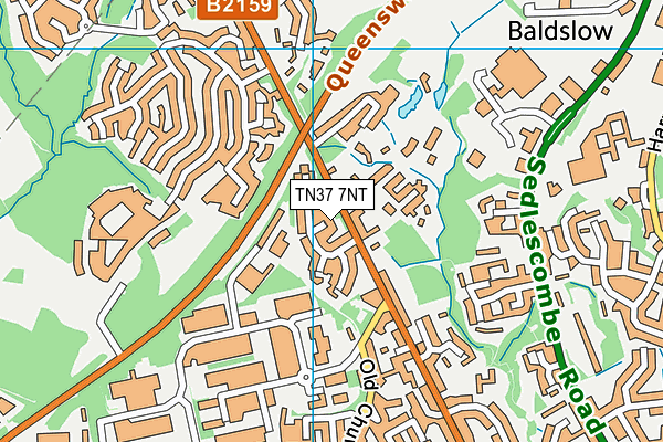 TN37 7NT map - OS VectorMap District (Ordnance Survey)