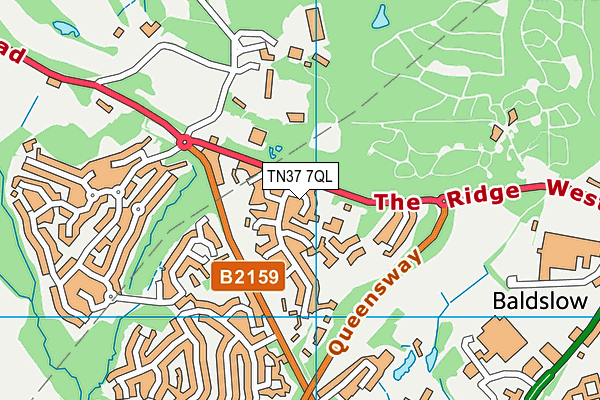 TN37 7QL map - OS VectorMap District (Ordnance Survey)