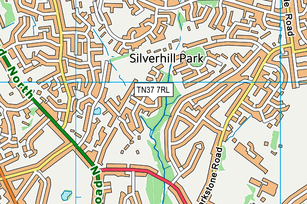 TN37 7RL map - OS VectorMap District (Ordnance Survey)