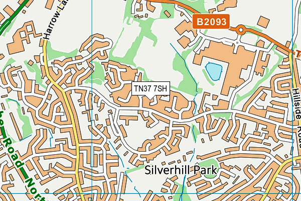 TN37 7SH map - OS VectorMap District (Ordnance Survey)