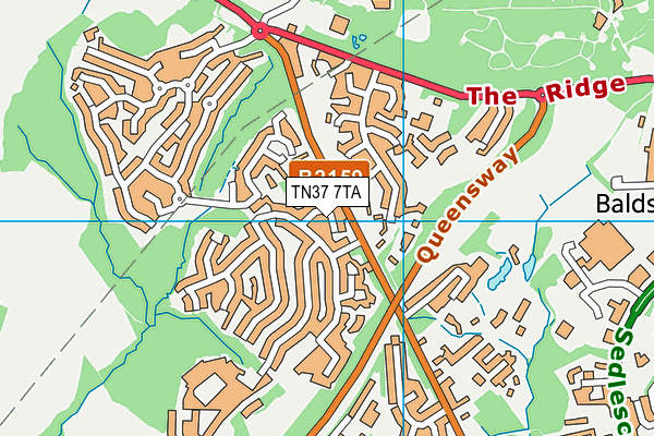 TN37 7TA map - OS VectorMap District (Ordnance Survey)