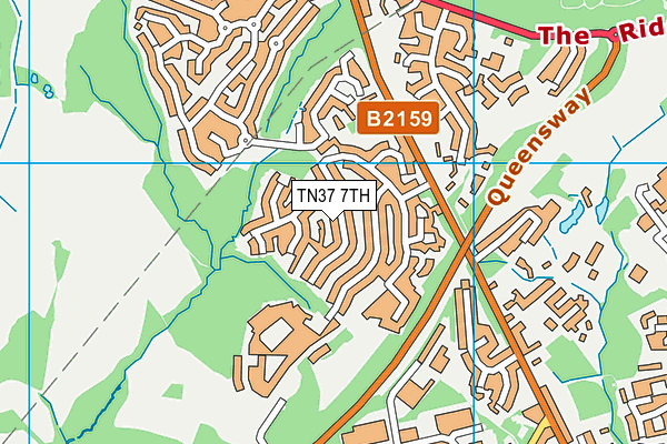 TN37 7TH map - OS VectorMap District (Ordnance Survey)