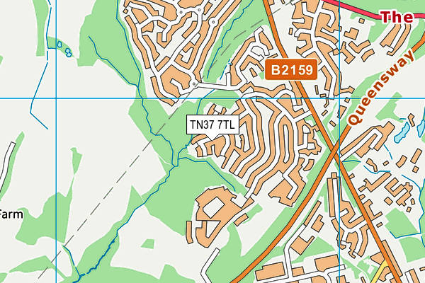 TN37 7TL map - OS VectorMap District (Ordnance Survey)