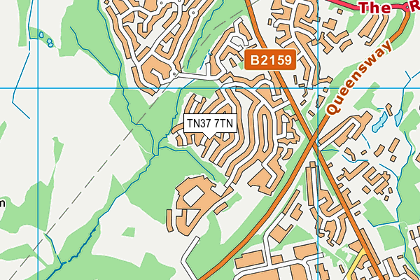 TN37 7TN map - OS VectorMap District (Ordnance Survey)