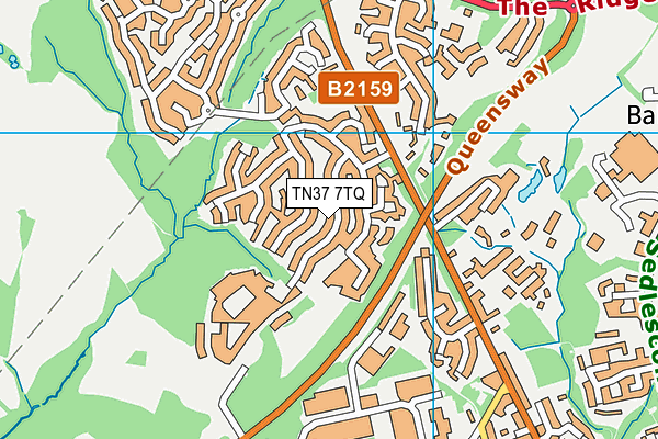 TN37 7TQ map - OS VectorMap District (Ordnance Survey)