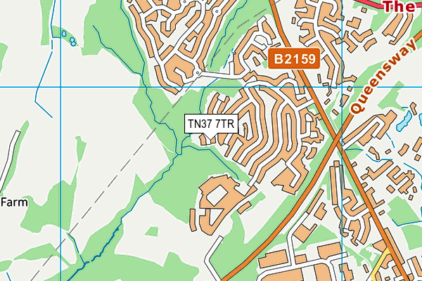 TN37 7TR map - OS VectorMap District (Ordnance Survey)