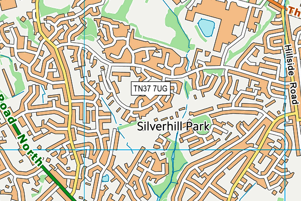 TN37 7UG map - OS VectorMap District (Ordnance Survey)