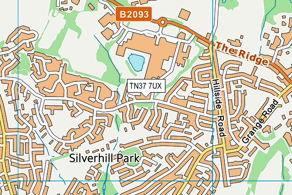 TN37 7UX map - OS VectorMap District (Ordnance Survey)